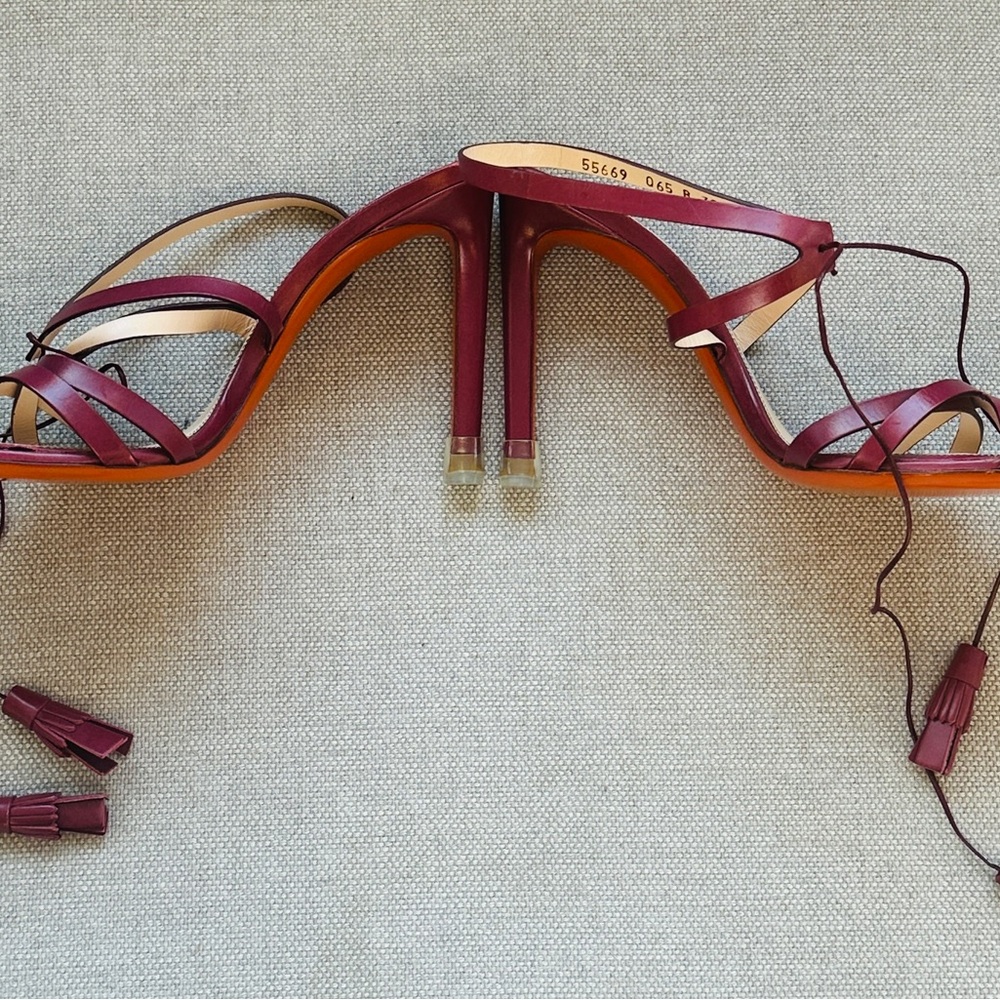 Beautiful Santoni Rose Collection high heels.